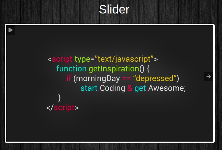 Interactive Slider Component